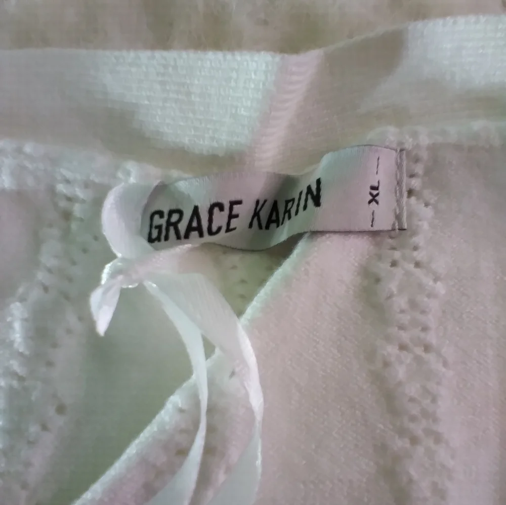 NWT Grace Karin white button down crop sweater XL - Picture 13 of 13